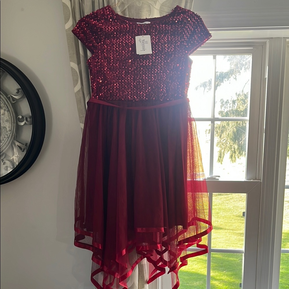 Speechless Red Sequin Kids Dress